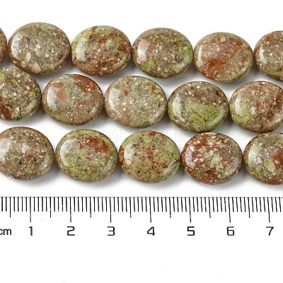 Natural Unakite Beads Strands G-K365-B08-03-1