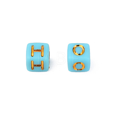 Plating Acrylic Beads X-MACR-N012-23-1