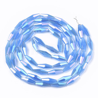 Electroplate Glass Beads Strands EGLA-S194-03A-B02-1