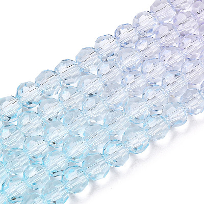 Transparent Glass Beads Strands GLAA-E036-07W-1