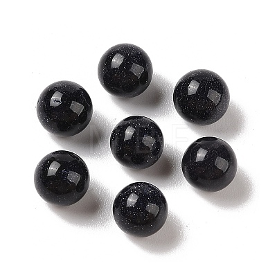 Synthetic Blue Goldstone No Hole Sphere Beads G-K353-04A-26-1