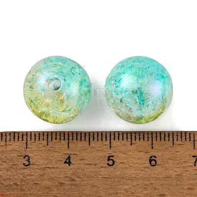 UV Plating Rainbow Iridescent Two Tone Acrylic Beads PACR-C009-04L-1