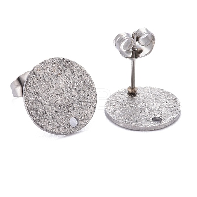 Non-Tarnish 304 Stainless Steel Stud Earring Findings X-STAS-Z021-C-01P-1