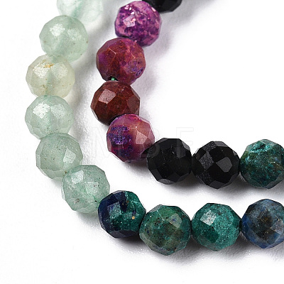 Natural Mixed Gemstone Beads Strands G-D080-A01-01-34-1