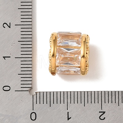 304 Stainless Steel Glass European Beads FIND-E059-03B-1