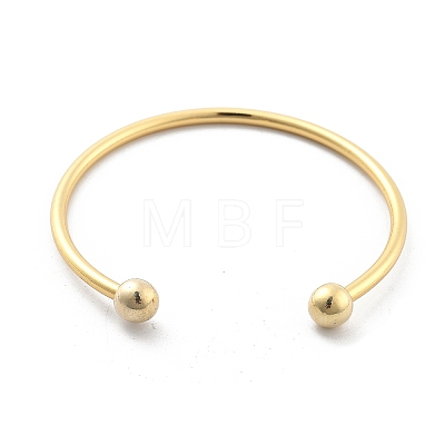 Brass Open Cuff Bangles BJEW-G736-07G-1