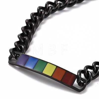Rainbow Pride Bracelet BJEW-F419-12B-EB-1