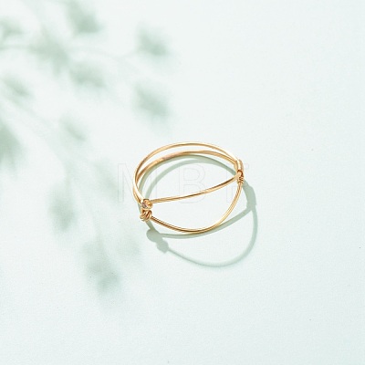 Copper Wire Wrap Finger Ring for Women RJEW-JR00479-01-1