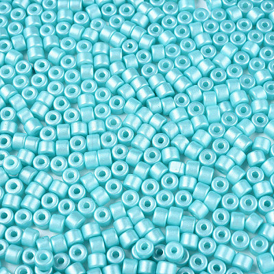 Baking Paint Pearlized Glass Seed Beads SEED-T008-03Q-1