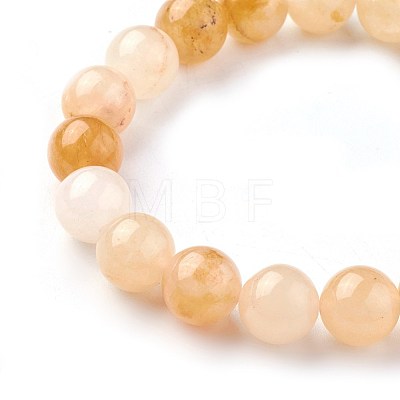 Natural Topaz Jade Beads Stretch Bracelets BJEW-F380-01-C07-1