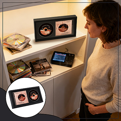 Man-made Board Plastic CD Display Stands ODIS-WH0108-054-1