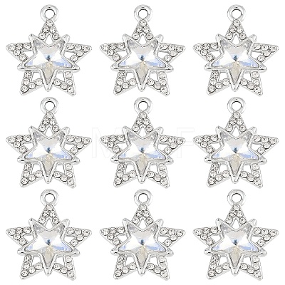 10Pcs Glass Pendants GLAA-YW0004-64A-04-1