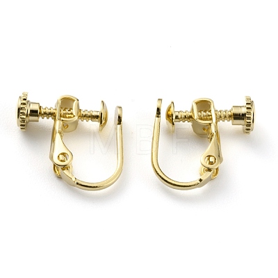 Brass Clip-on Earring Findings X-KK-Z007-22G-1