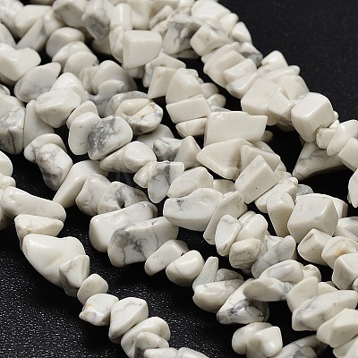 Chip Natural Howlite Beads Strands LS-G-N0134-11-1