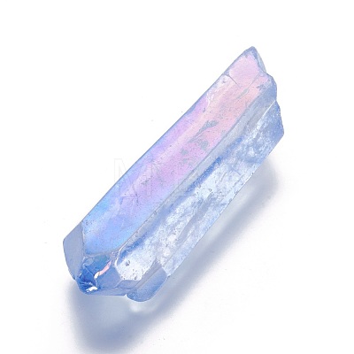 Electroplate Natural Quartz Crystal Beads KK-F757-G06-1