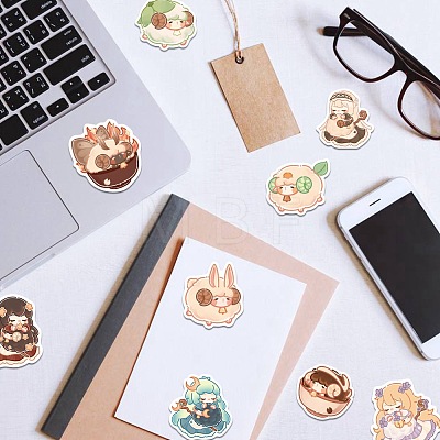 Cartoon Sheep Paper Stickers Set DIY-M031-53-1