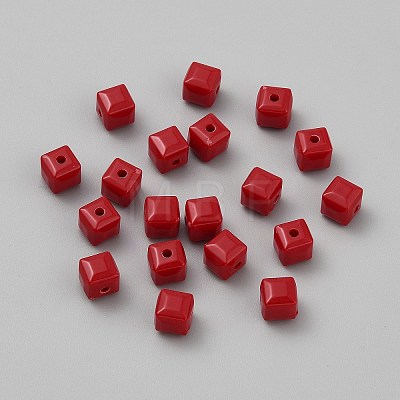 Opaque Acrylic Beads MACR-WH20001-13D-1