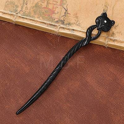 Fox Shaped Wood Hair Sticks for Women Girls PW-WG85867-04-1