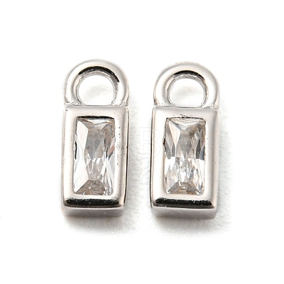 Real Platinum Plated Rhodium Plated 925 Sterling Silver Charms STER-K176-03E-P-1