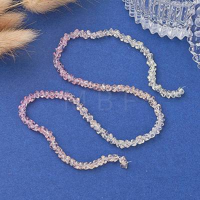 Transparent Baking Paint Glass Bead Strands GLAA-YW0003-17A-1