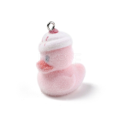 Flocky Resin Pendants FIND-A061-01D-1
