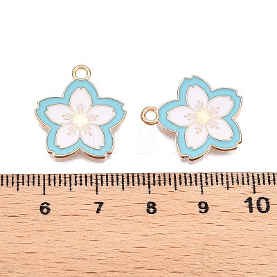 Light Gold Plated Alloy Enamel Pendants PALLOY-N176-28A-RS-1