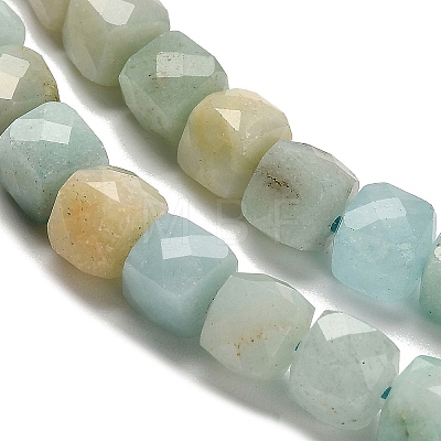 Natural Flower Amazonite Beads Strands G-H078-C05-01-1