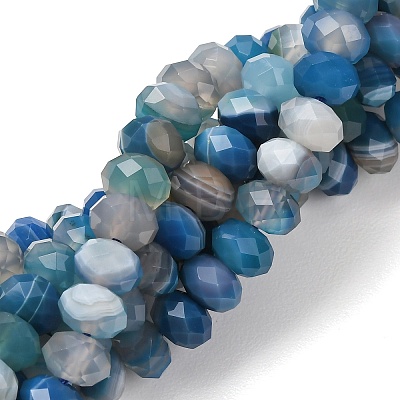 Natural Banded Agate/Striped Agate Beads Strands G-E605-A02-02B-1