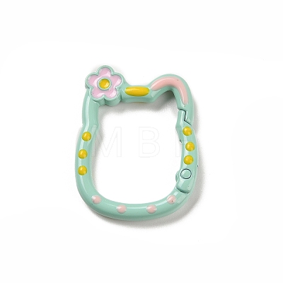 Spray Painted Alloy Spring Gate Ring FIND-Z040-01-1