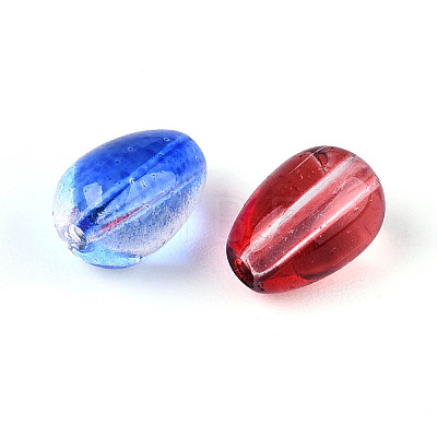 Baking Paint Transparent Glass Beads DGLA-N014-10-1