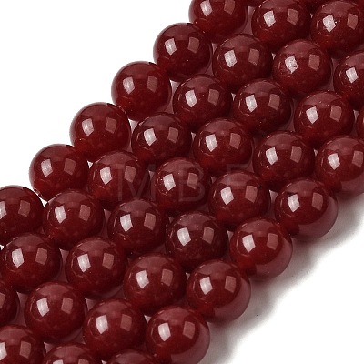 Natural White Jade Beads Strands G-H348-8mm-01-1