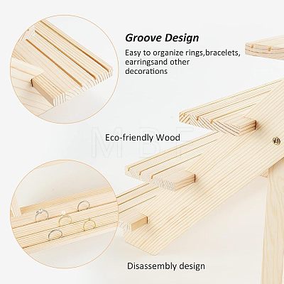 4- Tier Wood Display Stands ODIS-WH0027-028-1