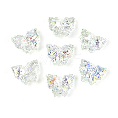 Electroplate Transparent Glass Beads Strands EGLA-T029-06D-1