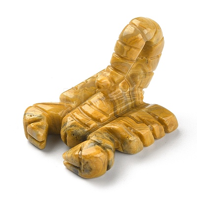 Natural Crazy Agate Carved Healing Scorpion Figurines DJEW-M008-01F-1