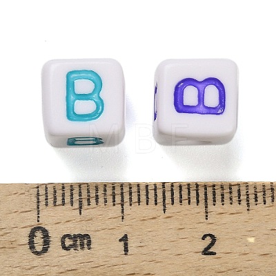 Opaque Acrylic Beads OACR-I022-01B-1