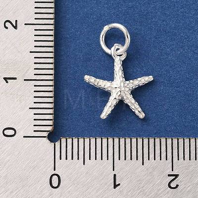 925 Sterling Silver Sea Animal Starfish Charms FIND-U013-16S-1