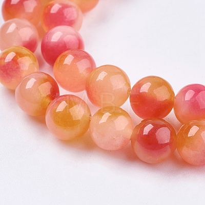 Two Tone Natural Jade Bead Strands X-G-R165-8mm-06-1