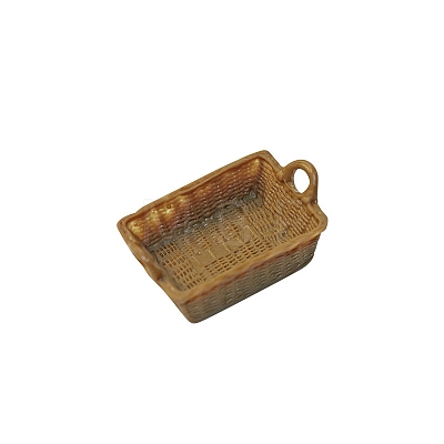 Mini Resin Imitation Rattan Woven Storage Baskets BOTT-PW0002-142B-1