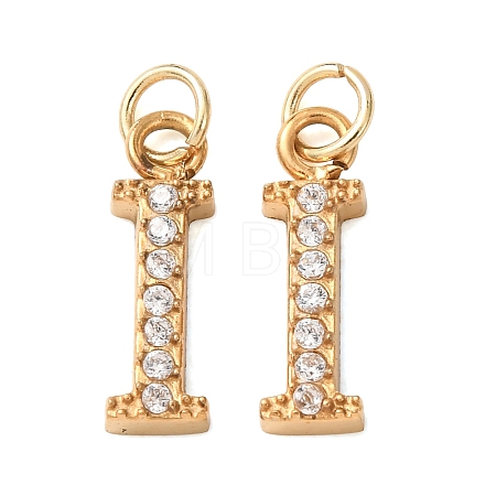 304 Stainless Steel with Crystal Rhinestone Charms RB-CBA5270-11G-I-1