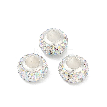 Alloy Rhinestone Clay Pave Beads ALRI-D300-03S-07-1