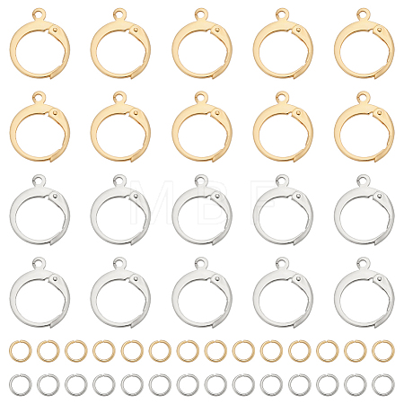 80Pcs 304 Stainless Steel Leverback Earring Findings DIY-ME0001-05-1