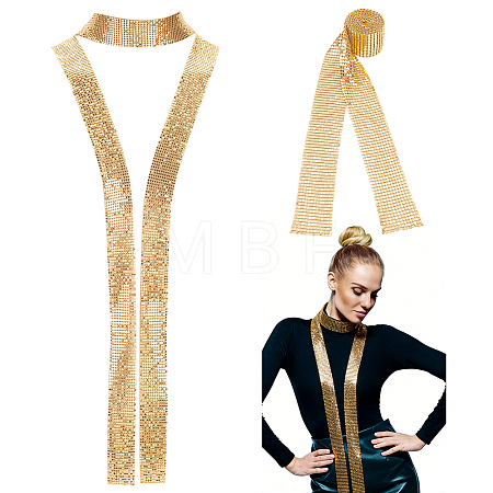 2Pcs Sparkle Aluminum Sequins Neckties for Women NJEW-HY0002-21A-1