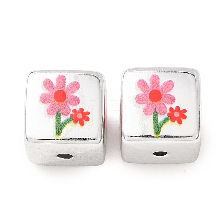 Printed Plating Acrylic Beads AC-CBA655C-17B-1