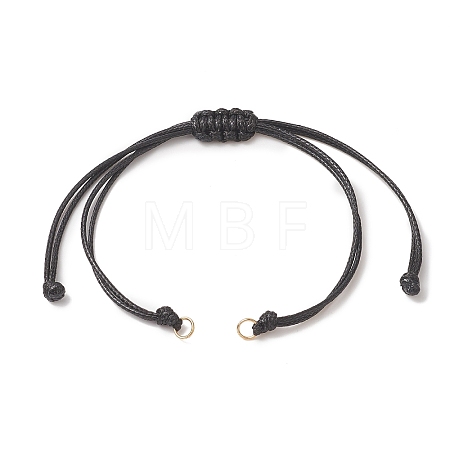 Braided Waxed Polyester Cord AJEW-JB01153-01-1