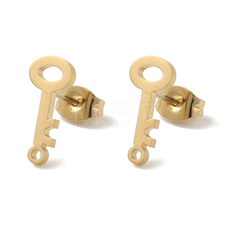 Ion Plating(IP) 304 Stainless Steel Stud Earring Findings STAS-I206-73G-1