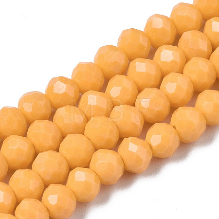 Opaque Solid Color Glass Beads Strands LS-EGLA-A034-P4mm-D21-1