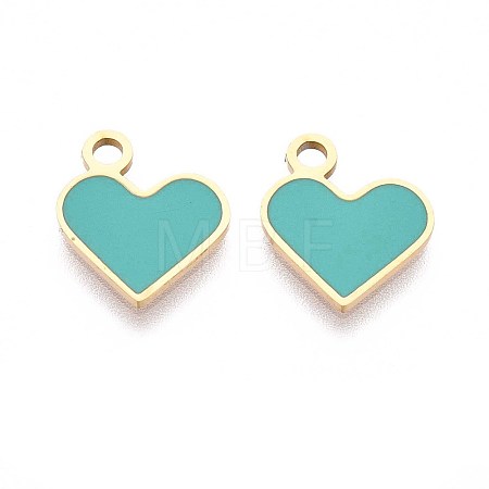 304 Stainless Steel Enamel Charms STAS-L022-483G-05-1