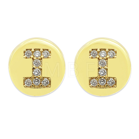 Brass Micro Pave Clear Cubic Zirconia Beads KK-T030-LA843-IX3-1