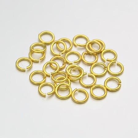 Brass Open Jump Rings KK-E647-17G-4mm-1