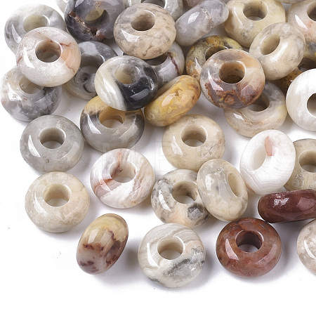 Natural Crazy Agate European Beads X-G-Q503-10-1